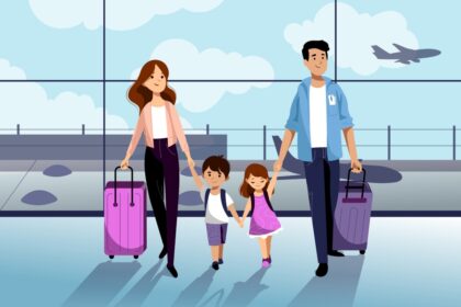 Family goes on a trip
